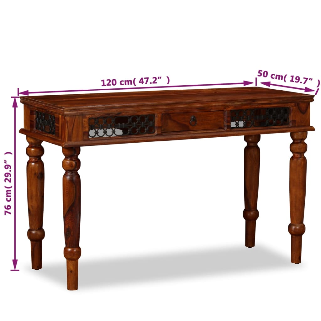 Schrijftafel Massief Sheeshamhout