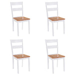 Eetkamerstoelen Massief Rubberwood Wit