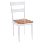 Eetkamerstoelen Massief Rubberwood Wit