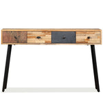 Wandtafel 120X30X76 Cm Massief Gerecycled Teakhout