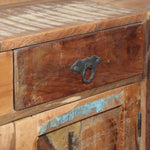Dressoir Met Schappen 120X35X200 Cm Massief Gerecycled Hout