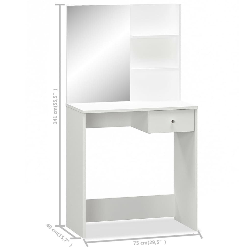 Kaptafel 75X40X141 Cm Bewerkt Hout