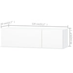 Tv-Meubel 120X40X34 Cm Bewerkt Hout Hoogglans