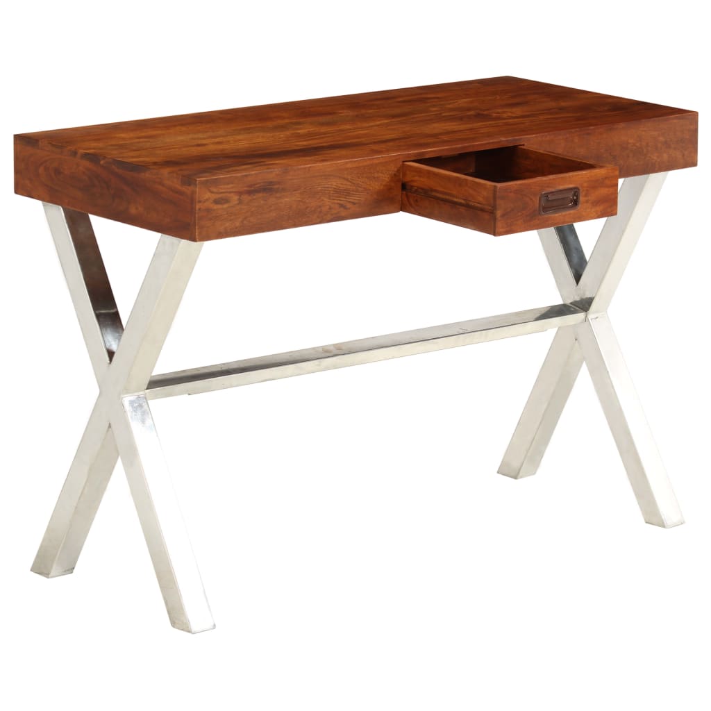 Bureau 110X50X76 Cm Massief Acaciahout En Honingafwerking