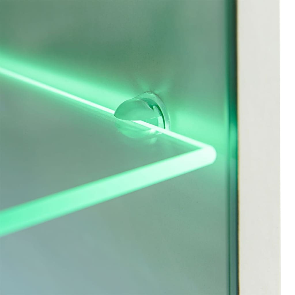 Tv-Wandmeubelset Met Led-Verlichting Hoogglans 5-Delig