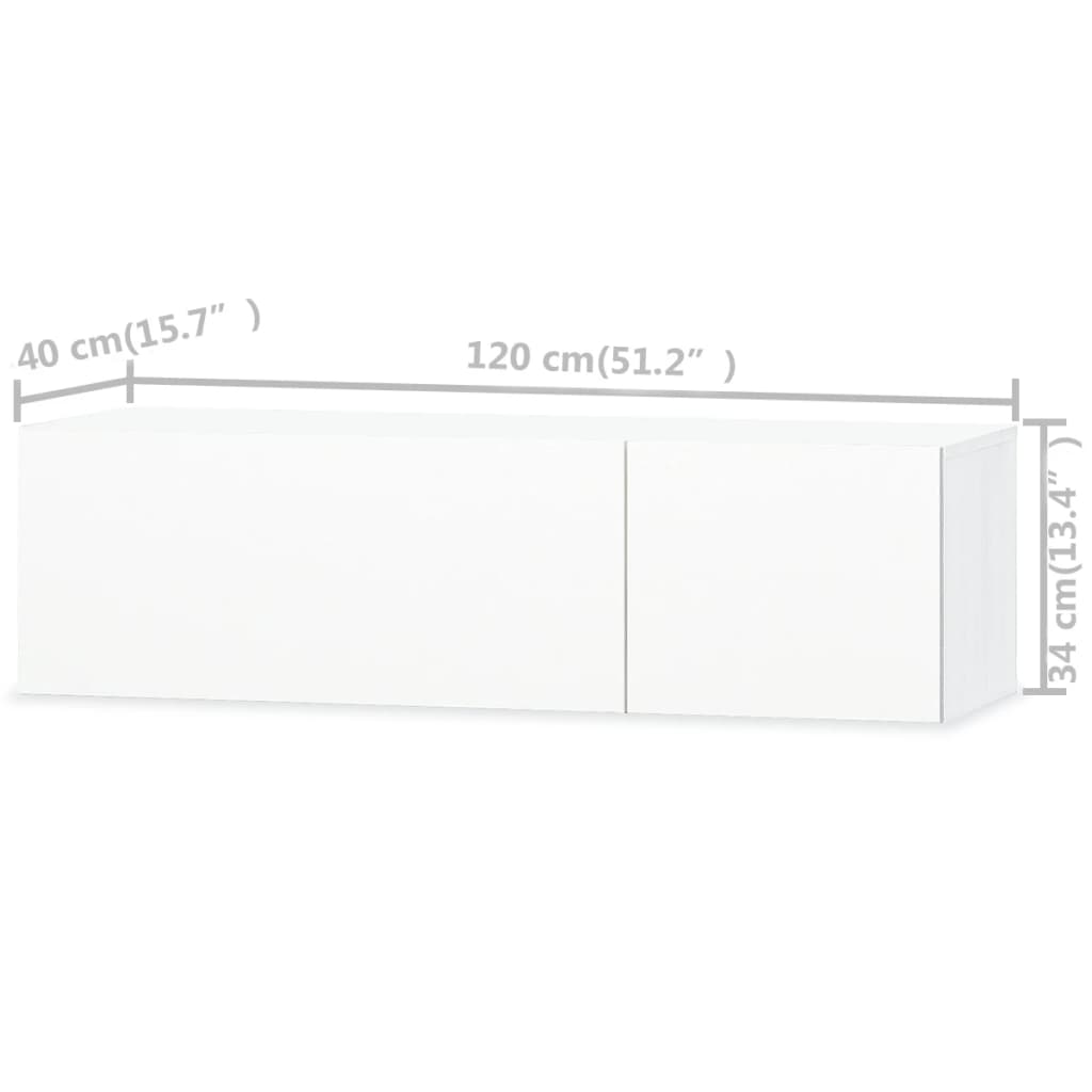 Tv-Meubels 120X40X34 Cm Bewerkt Hout Hoogglans