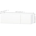 Tv-Meubels 120X40X34 Cm Bewerkt Hout Hoogglans
