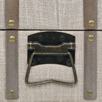 Opbergbankje 111X34X37 Cm Massief Hout En Staal