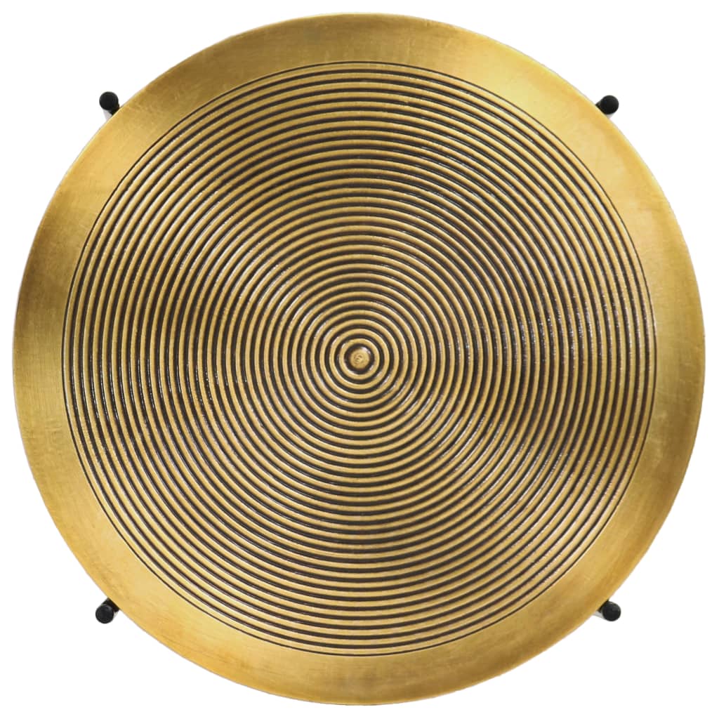 Tafelset Met Messing Bedekt Mdf 2-Delig Wit