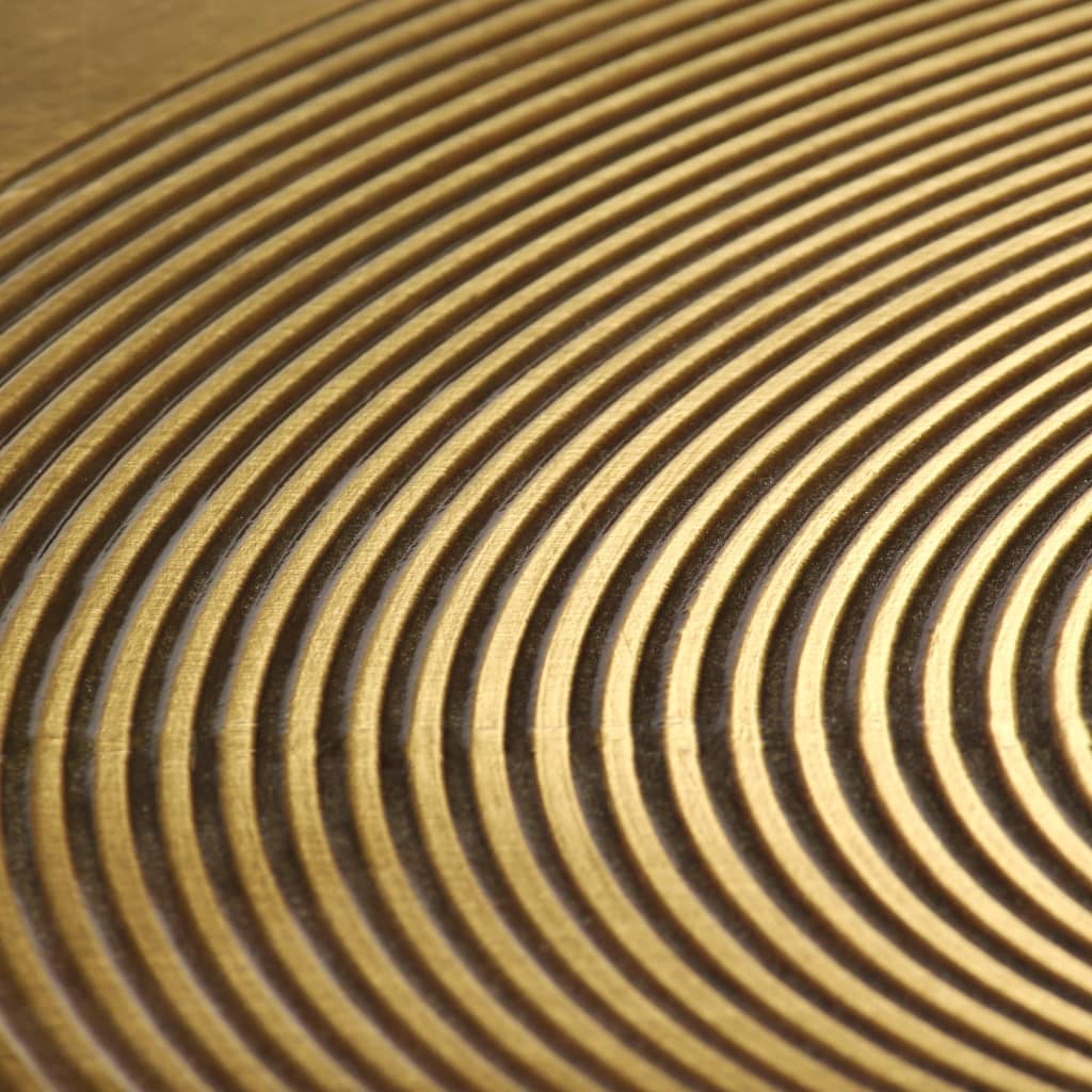 Tafelset Met Messing Bedekt Mdf 2-Delig Wit