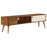 Tv-Meubel 140X30X40 Cm Massief Sheeshamhout Naturel