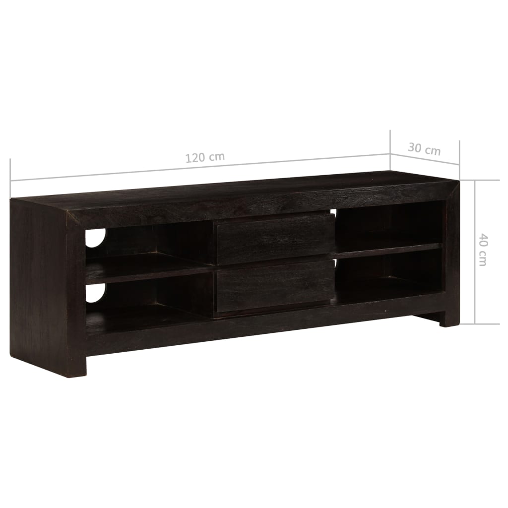 Tv-Meubel 120X30X40 Cm Massief Acaciahout