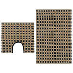 Badmattenset Handgeweven Jute En Stof Naturel En