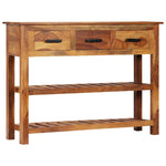 Dressoir Met 3 Lades 110X30X80 Cm Massief Hout