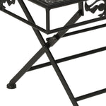 Salontafel Vintage Stijl Inklapbaar 100X50X45 Cm Metaal Zwart