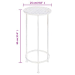 Plantenstandaardset Vintage Stijl Metaal Antiekwit 3-Delig