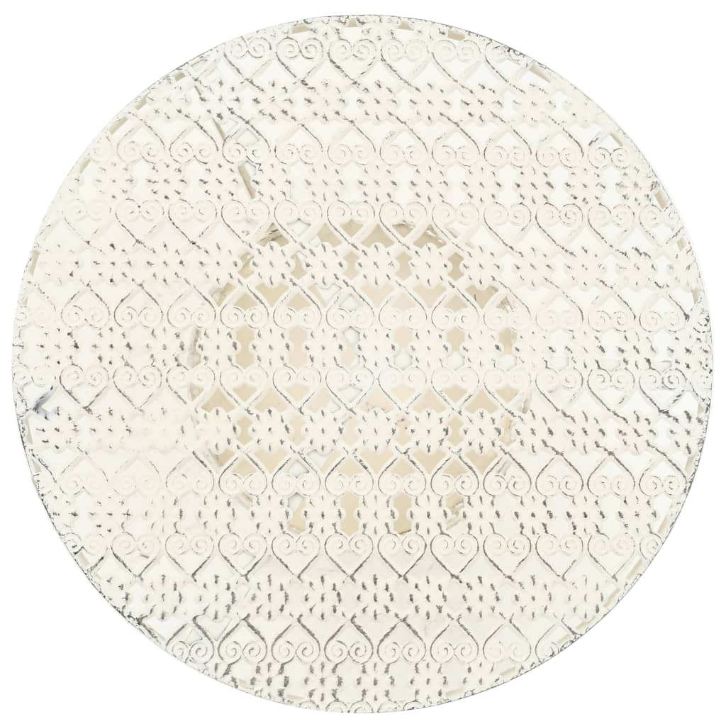 Bistrotafel Vintage Stijl Rond 40X70 Cm Metaal Wit