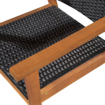-Delige Tuinset Poly Rattan Zwart En Bruin