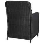 Tuinstoelen Met Kussens Poly Rattan Zwart