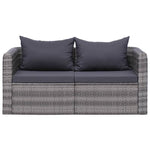Tuinhoekbanken Poly Rattan Grijs