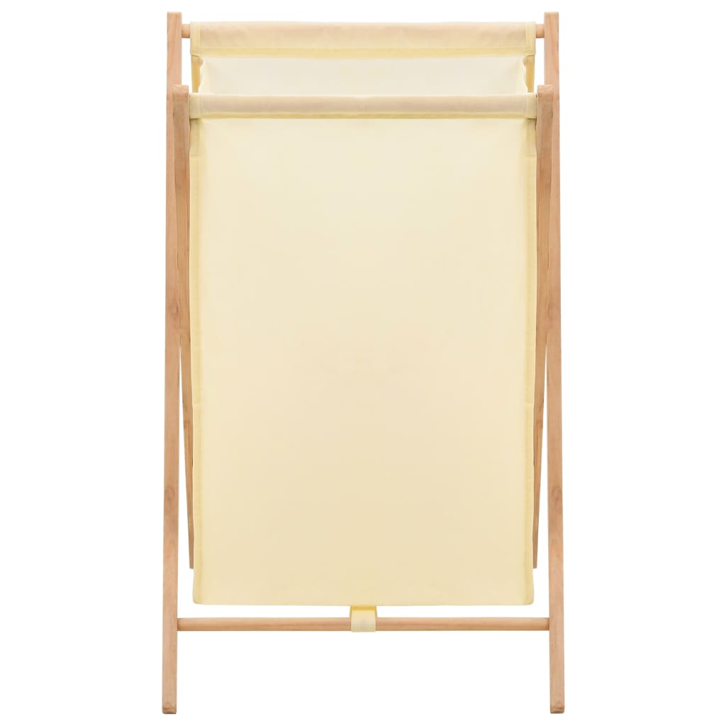 Wasmand 42X41X64 Cm Cederhout En Stof Beige