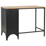 Bureau 100X50X76 Cm Massief Vurenhout En Staal