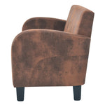 Bankstel Kunstsuède Bruin 2-Delig