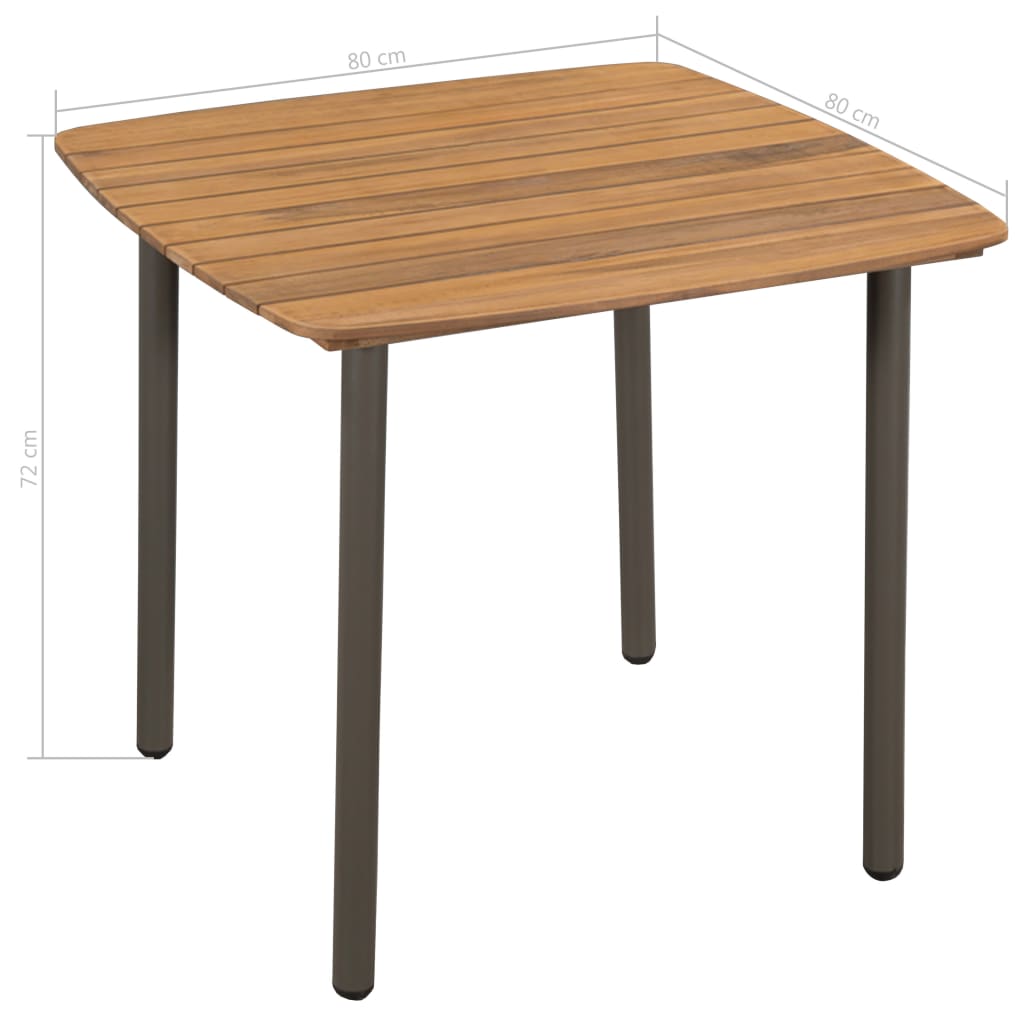 Tuintafel Massief Acaciahout En Staal