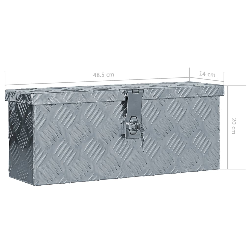 Aluminium Kist 48,5X14X20 Cm Kleurig