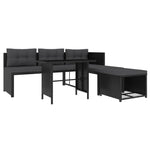 -Delige Loungeset Poly Rattan