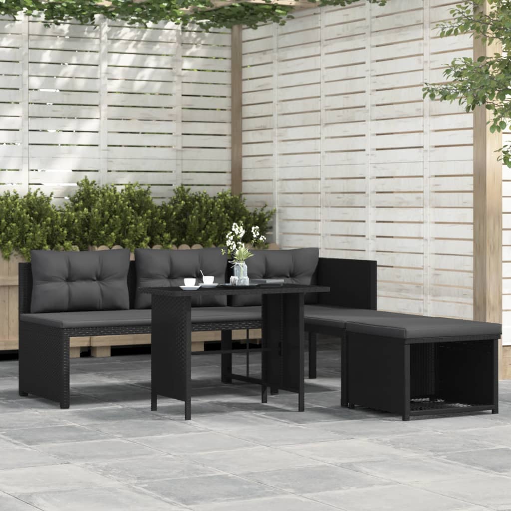 -Delige Loungeset Poly Rattan