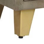 Tv-Meubel 110X30X48 Cm Massief Mangohout Met Messing Grijs