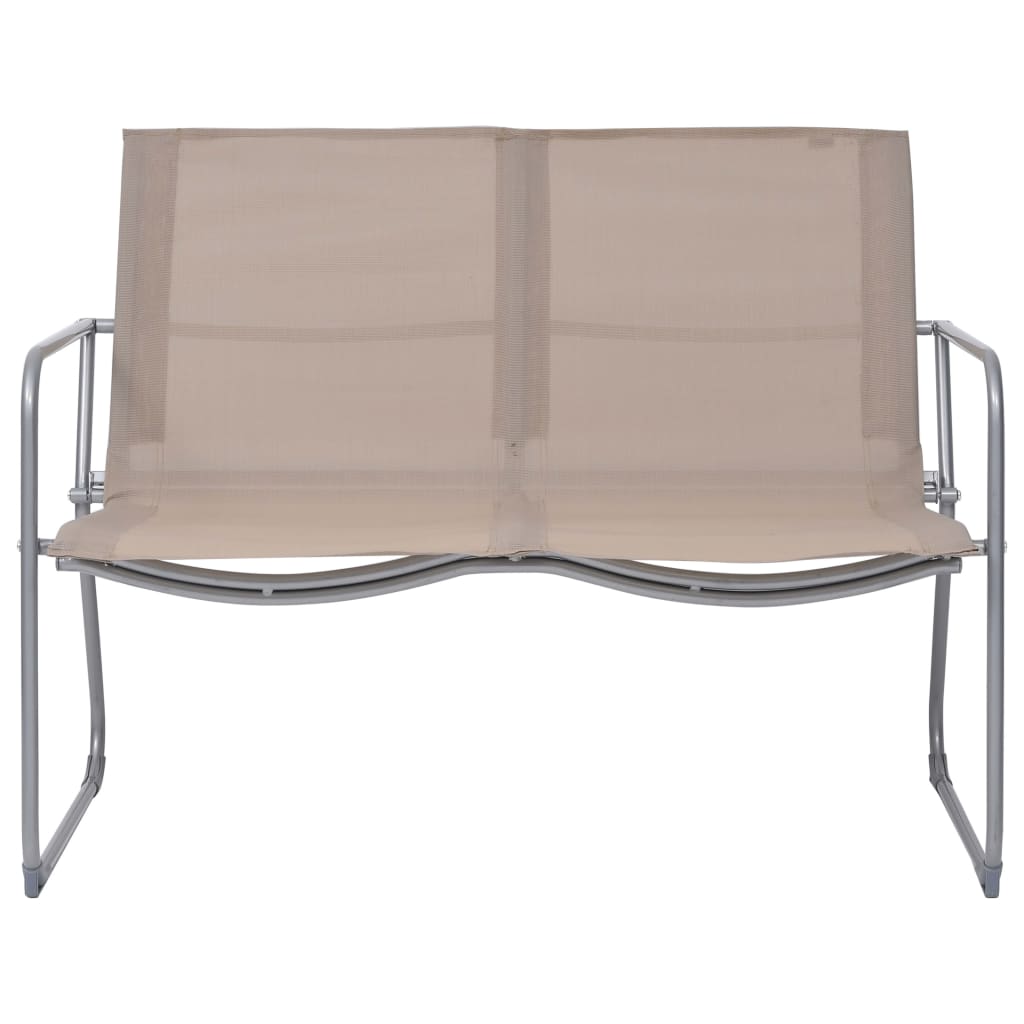 4-Delige Loungeset Stof En Staal Taupe