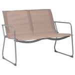 4-Delige Loungeset Stof En Staal Taupe