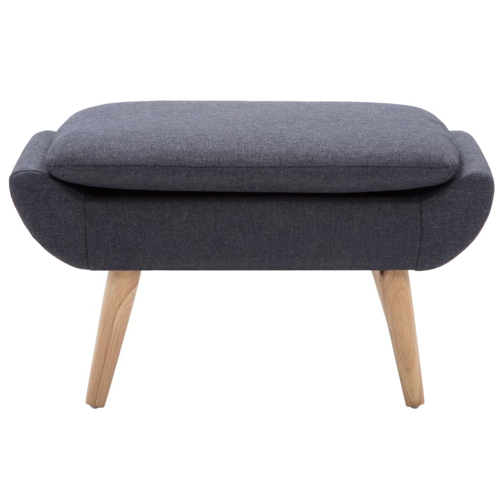 Voetenbank 73X43X42 Cm Stoffen Bekleding Donkergrijs