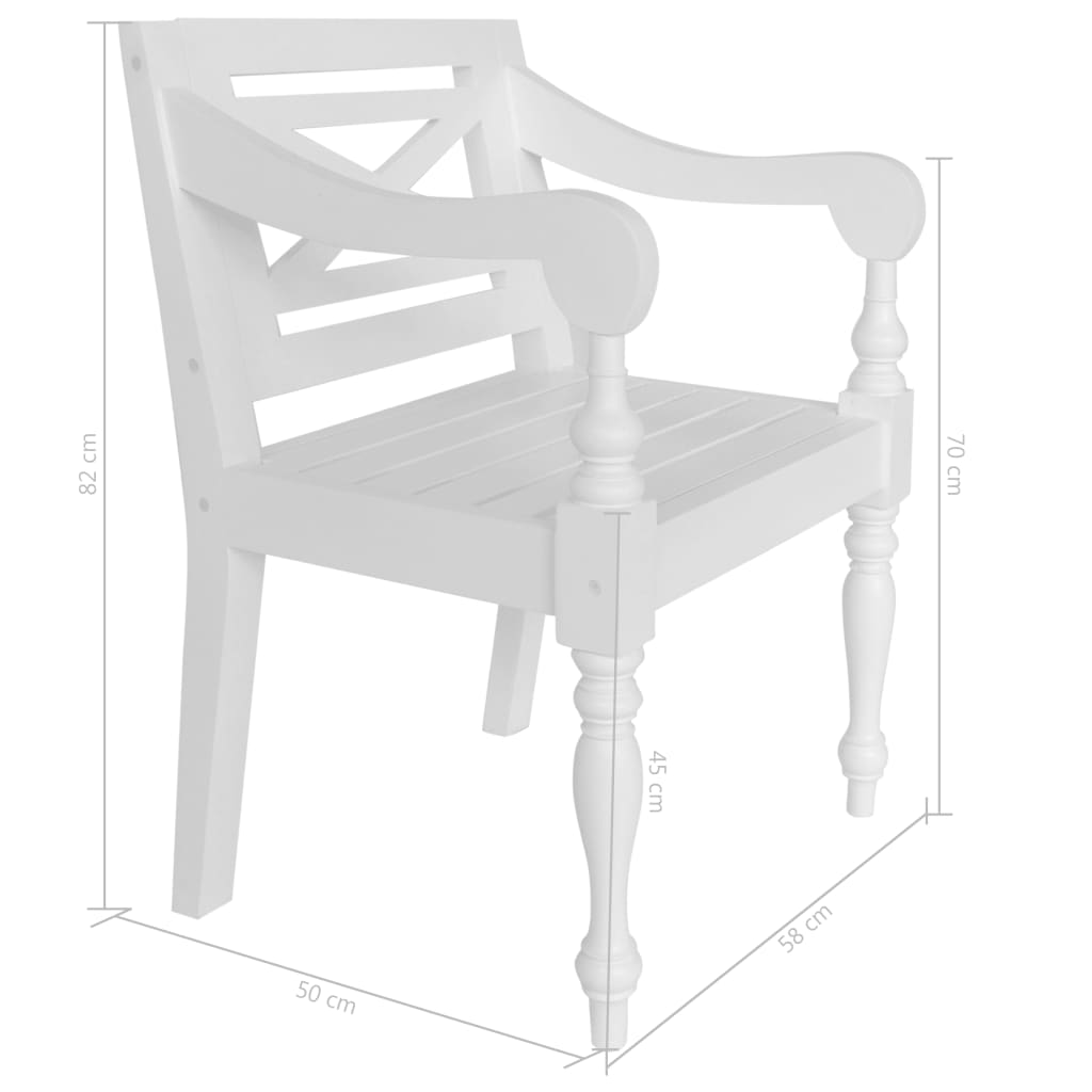 Stoelen Batavia Massief Mahoniehout