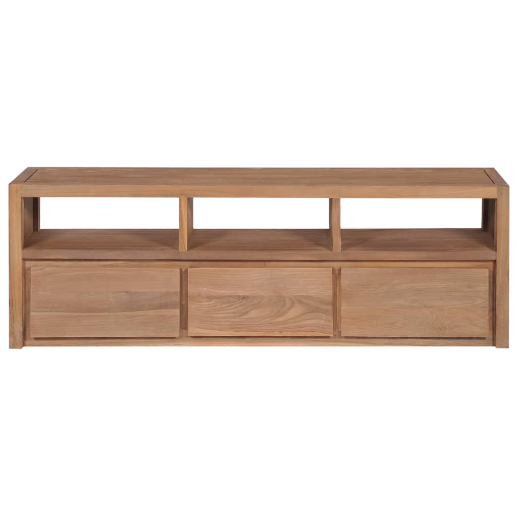 Tv-Meubel 120X30X40 Cm Teakhout Met Natuurlijke Afwerking