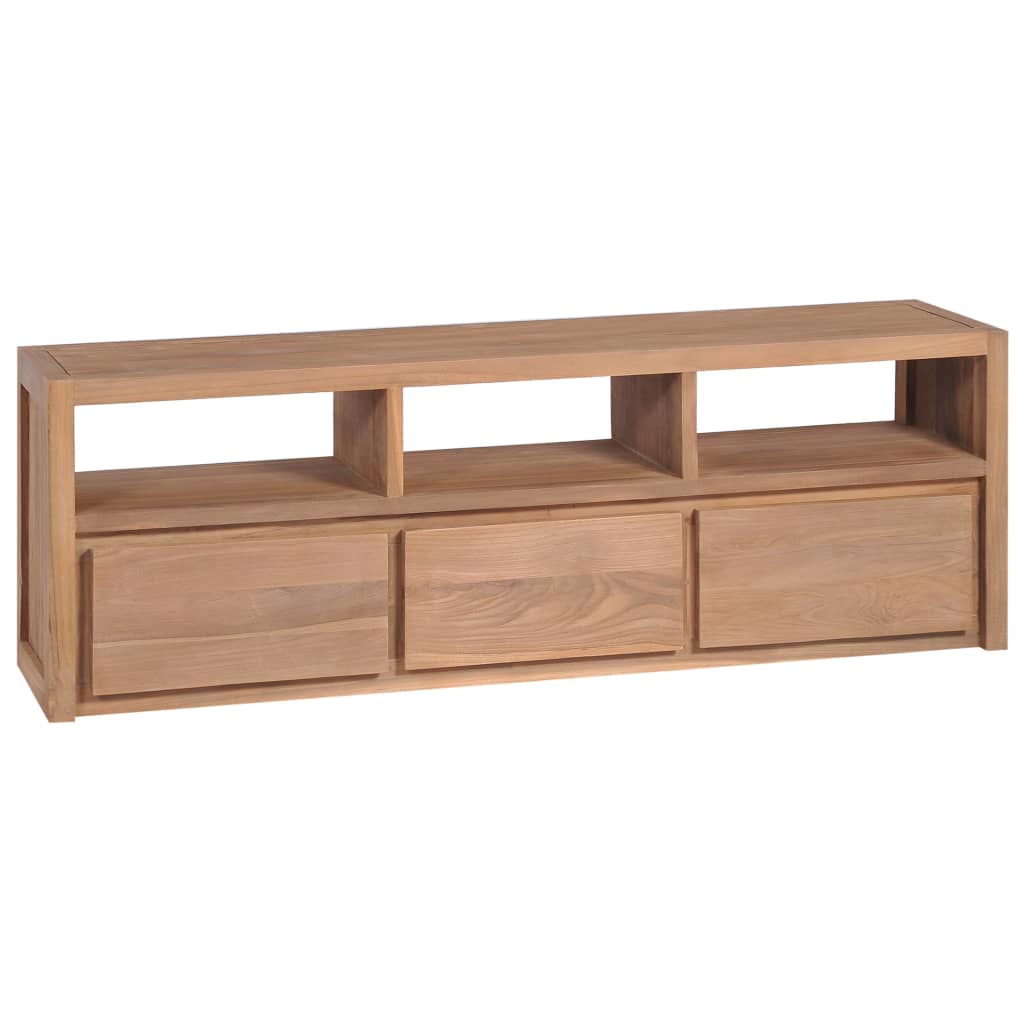 Tv-Meubel 120X30X40 Cm Teakhout Met Natuurlijke Afwerking