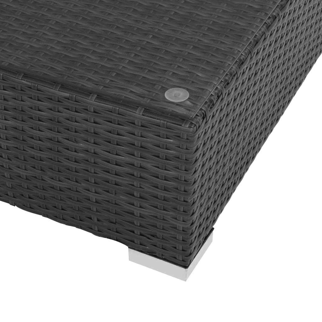 -Delige Loungeset Met Kussens Poly Rattan