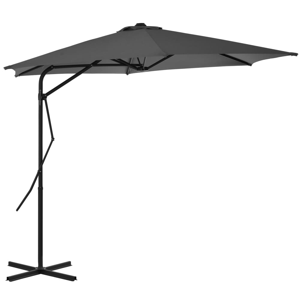 Parasol Met Stalen Paal 300X230 Cm Bordeaux