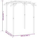 Pergola 180X197X210 Cm Geïmpregneerd Grenenhout
