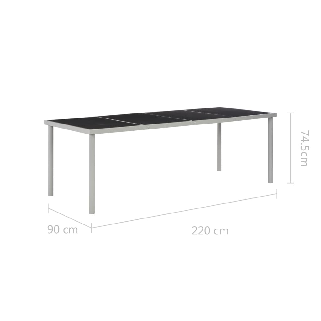 Tuintafel 220X90X74,5 Cm Staal