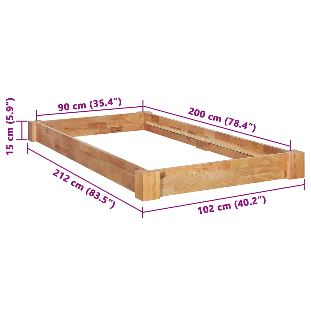 Bedframe Massief Eikenhout