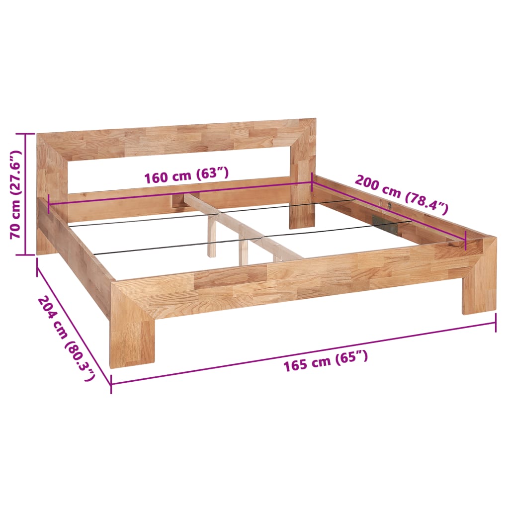 Bedframe Massief Eikenhout