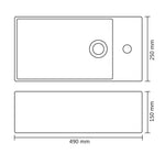 Wastafel Met Overloop Keramiek Kleurig