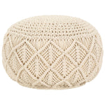 Poef Macramé Handgemaakt 45X30 Cm Katoen