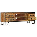 Tv-Meubel Met Lades 120X30X40 Cm Massief Mangohout
