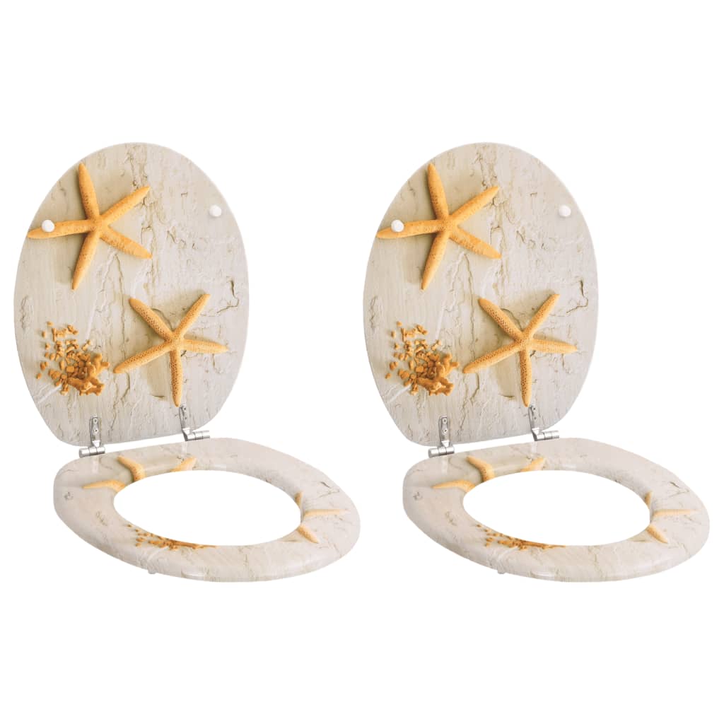 Toiletbril Soft-Close Simpel Ontwerp Mdf Wit