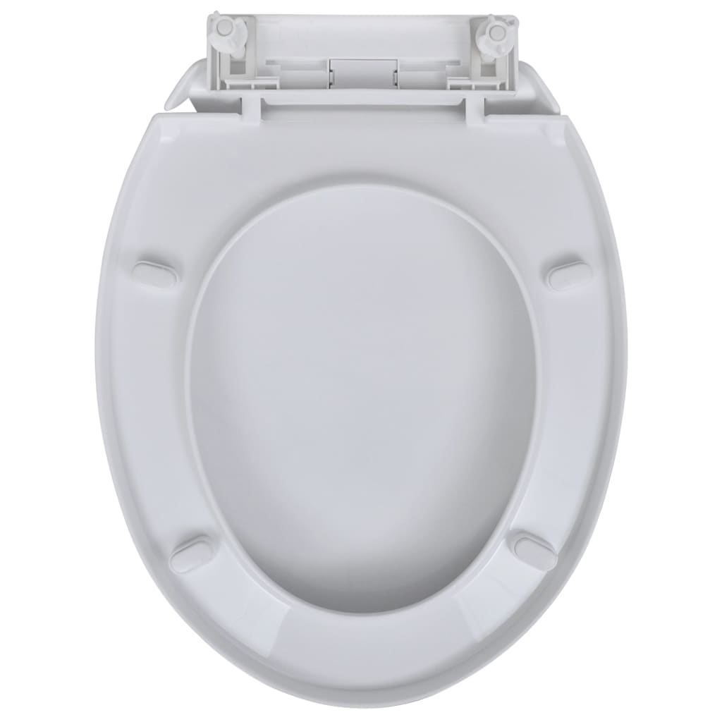 Toiletbrillen Met Soft-Close Deksels 2 St Kunststof Wit Zwart