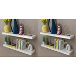 Wandplanken Mdf Zwevend Voor Boeken/Dvd 2 St Wit
